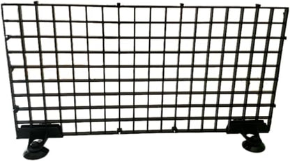 5 Pcs Aquarium Divider Tank Divider Panel Adjustable Plastic Bottom of Fish Tank Isolation for Shrimp Guppy Separation Easy to Cut Install with 10 Pcs Sucker (Black) - color: Black