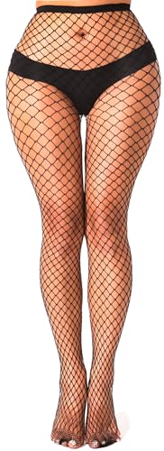 Fishnet Stockings Womens High Waist Fishnet Tights Mesh Stockings For Women - color: Black M Mesh 1