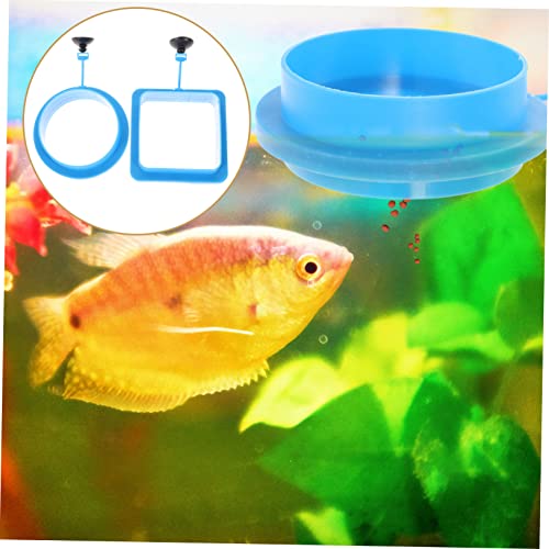 BESPORTBLE 2Pcs Wear Resistant Aquarium Feeding Circles Fish Feeder Rings with Suction Cup for Aquariums Prevent Food Waste and Maintain Water