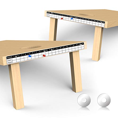 Waybelive 2-Pack Cornhole Game Magnetic Scoreboard, White & Black - size: 2 Pack