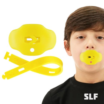 SLEEFS Kids Football Mouthguard with Strap for Teeth and Impact Protection - color: Yellow, size: Kids