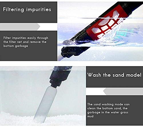 Accessory Set Electric Aquarium Gravel Cleaner Vacuum, Sludge Extractor Aquarium Fish Tank Water Changer Automatic Gravel Cleaner Aquarium Cleaner Kit Vacuum Siphon Pump for Sand Washing Aquari