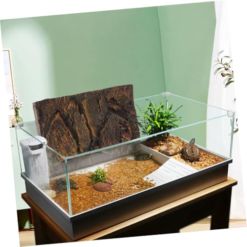 GANAZONO 2pcs Pu Aquarium Background Boards for Turtle Tank and Terrarium Lightweight Decorative Backdrop for Fish Tank Easy Placement and Natural Look