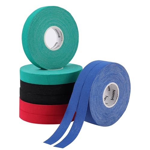 Bighorn Athletics Finger Tape, 0.5in x 45ft, 8 Rolls, Red/Black/Blue/Green - color: Red, Black, Blue, Green, size: 0.5-Inch