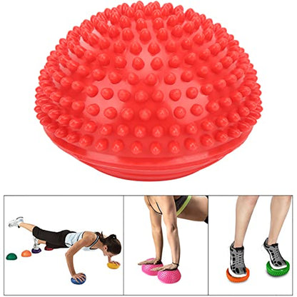 Massage Ball, Rubber Therapy Ball for Deep Tissue Relief & Muscle Recovery, Portable Self Massage Tool for Gym Office Home Use (Red) - color: Red