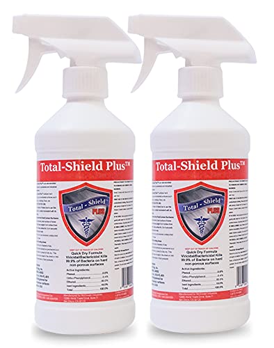 Multi-Purpose Disinfectant Spray, 24 Hour Antibacterial, Lemon Scented, (2 Pack) 16 fl oz