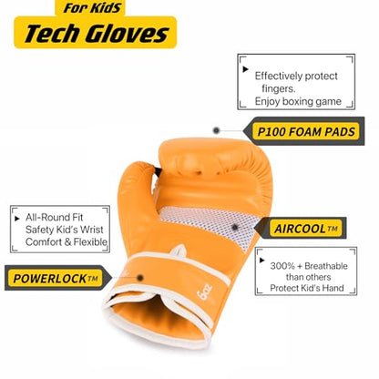 Boxing Gloves for Kids & Toddler & Youth - color: New Pineapple, size: 4oz