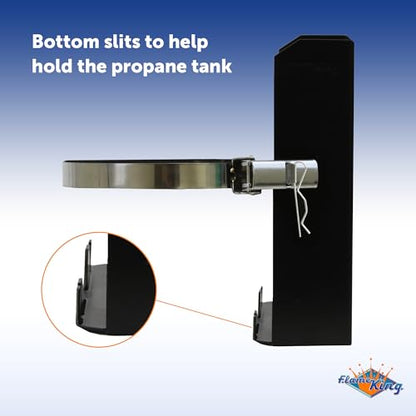 Flame King T-Racks® 5LB Propane Tank Mounting Bracket Strap for RVs, Trailers, Campervans, Jeeps, and Overland Vehicles