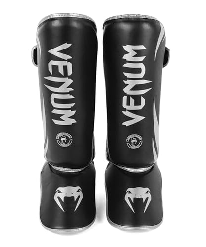 Venum Challenger Standup Shin Guards - color: Black/Silver, size: X-Large