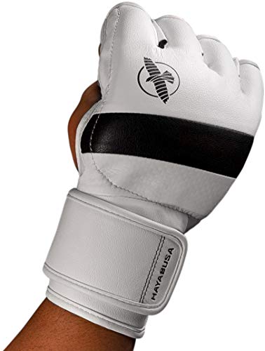 Hayabusa T3 4oz Pro Style MMA Gloves for Men and Women - color: White/Black, size: Small