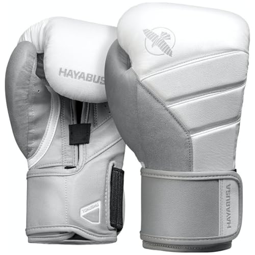 Hayabusa T3 Boxing Gloves - Sparring - color: White/Grey, size: 10oz