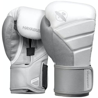 Hayabusa T3 Boxing Gloves - Sparring - color: White/Grey, size: 14oz