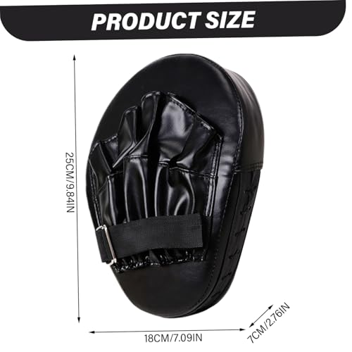Boxing Pads Mitts, Leather Curved Focus Boxing Gloves, Shock-Resistant Thickened Punching Mitts, Taekwondo Equipment for Fighting or Striking Practice