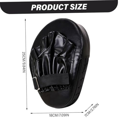 Boxing Pads Mitts, Leather Curved Focus Boxing Gloves, Shock-Resistant Thickened Punching Mitts, Taekwondo Equipment for Fighting or Striking Practice