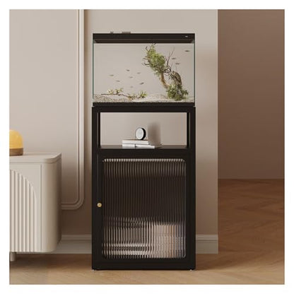Heavy Duty Steel Fish Tank Stand, 880 lbs Capacity, Adjustable Feet, 27.2" Tall, No Shake, 3-Level Storage Rack, Black Metal Holder for Aquariums (40x30cm) - size: 40x30cm