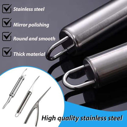 3 Shrimp Deveining Tool, FRIVASTIC Shrimp Peeler Cleaner, Tow-In-One Shrimp Line Knife, Stainless Steel Shrimp Line Knife, Stainless Steel Crawfish Peeler Tool, Shrimp Threader Fishing Line Remover - color: shrimp cleaner