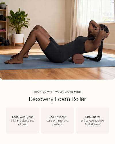 BetterMe Foam Roller for Muscle Recovery – High Density Exercise Roller for Back &Legs – Deep Tissue Massage Roller for Tension, Relief & Stretching (Mocha) - color: Mocha