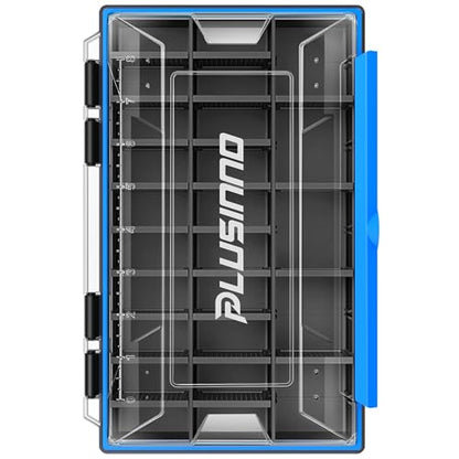 PLUSINNO Tackle Box Organizer, 1/2 Packs Waterproof Tackle Trays, Fishing Tackle Box with Removable Dividers, Fishing Box Tackle Trays and Terminal Tackle Storage - style: New -1 Pack