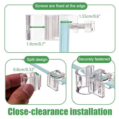 DONGKER Aquarium Plant Holder,6 PCS Reusable Fish Tank Hanging Plant Cups for 0.39"/0.3"-0.6" Aquarium Tank Glass Thickness - color: M
