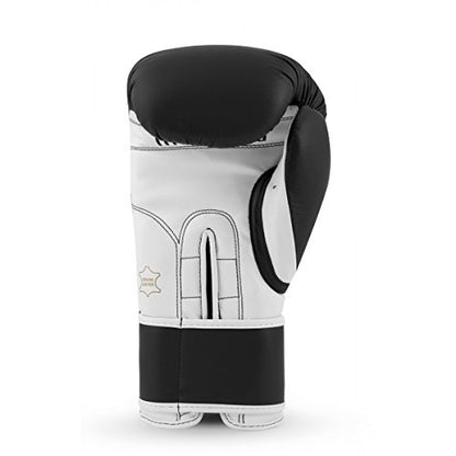 TITLE Boxing Pro Style Leather Training Gloves 3.0 - Boxing Gloves, Boxing Training Gloves, MMA Gloves, Oz Training Gloves, Kickboxing Gloves, Punching Bag Gloves, Sparring Gloves - color: Black/White, size: 14 oz