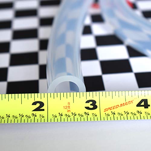 Ultra Clear Platinum Silicone Tubing - Food & Medical Grade - High Temp Hose (3 Feet, 1/2" ID x 3/4" OD) - size: 1/2" ID x 3/4" OD