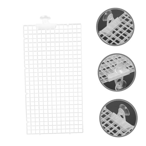 Aquarium Fish Tank Divider with Suction Cups White Isolation Boards Anti-Jumping Transparent Partition for Peaceful Multi-Species Aquatic Tank Separation and Reusable Use