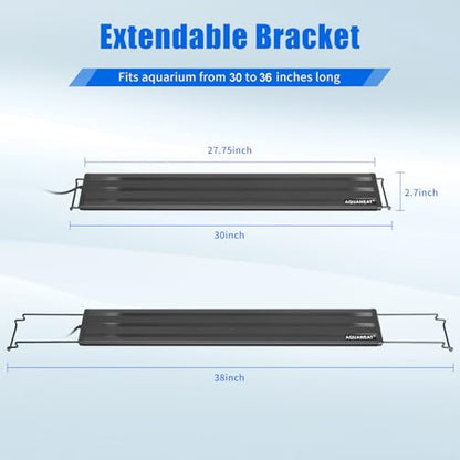 AQUANEAT LED Aquarium Light Full Spectrum for 30 Inch to 38 Inch Fish Tank Light Fresh Water