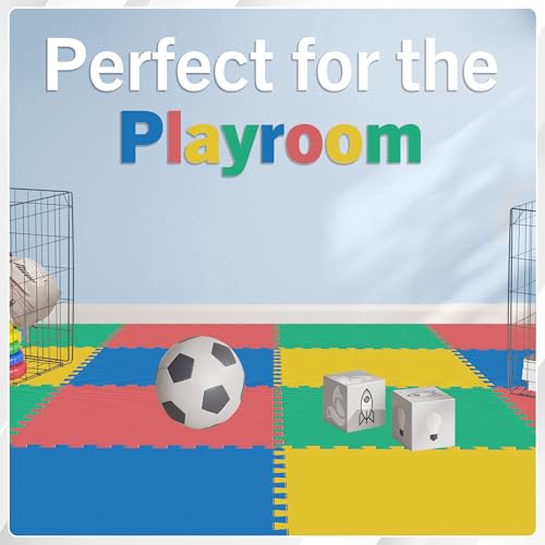 Stalwart EVA Foam Mat Tiles, Multicolor, 4-Pack