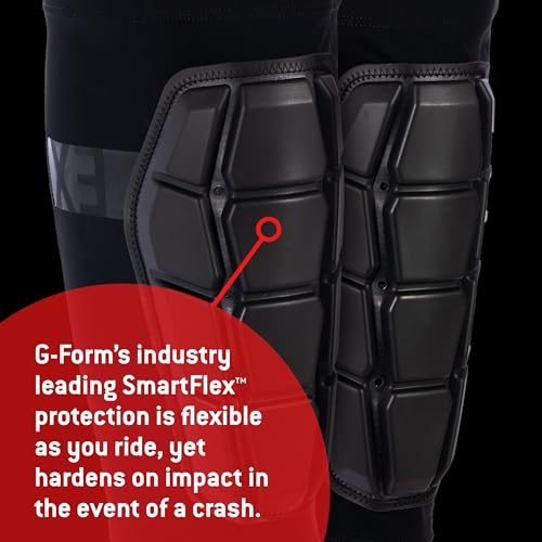 G-Form Pro-X3 Shin Guards - Breathable Padded Shin Guard Sleeve - Flexible Shin Guards for Mountain Biking & Riding - Comfortable Protective Gear for Athletes