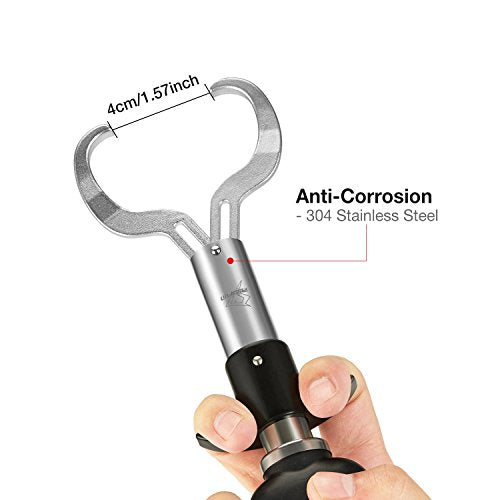 Piscifun Fish Gripper with Digital Fish Scale, Memory Function Fishing Scale, Save Up to Most 10 Set of Weight, Saltwater-Resistant, Portable Stainless Steel Fish Lip Gripper, Fishing Gear Gift