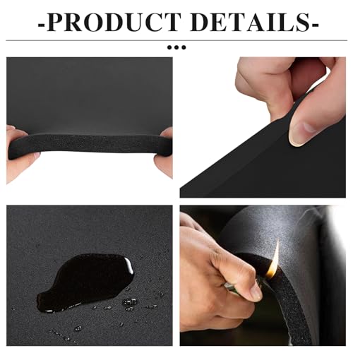 Adhesive Foam Padding Roll Closed Cell Sponge Neoprene Insulation Board Foam Sheet Pad with Sticky Back for Anti Vibration, Anti-Slip, DIY Crafts, Gaskets, Cosplay, Costume (12x59x1/16 inch)