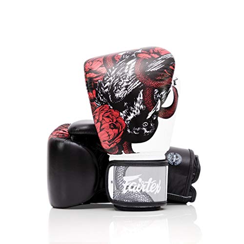 Fairtex Beauty of Survival Limited Edition Boxing Gloves | Premium Craftsmanship |Full-Grain Leather| Stylish Design | Adjustable Fit | Unique Artwork | Hook and Loop Straps - size: 14 oz