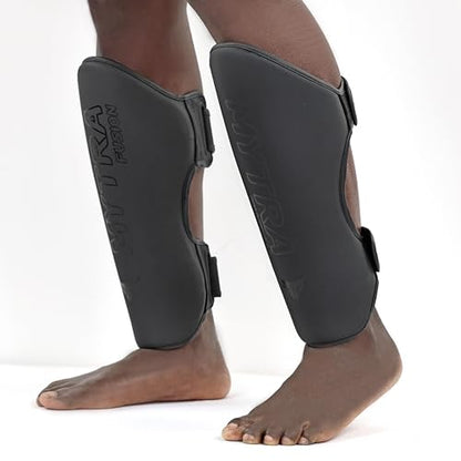 Mytra Fusion Shin Guards Artificial Leather MMA Shin Guards Muay Thai, Training, Sparring, Kickboxing, Martial Arts Shin Guards - size: X-Large