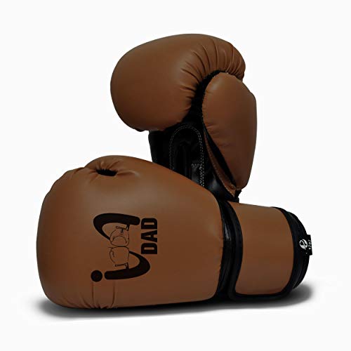 Ultimate - I Boxing Dad - Kids Boxing Gloves MMA Boxing Muay Thai Bag Work - color: Brown, size: 4 Oz