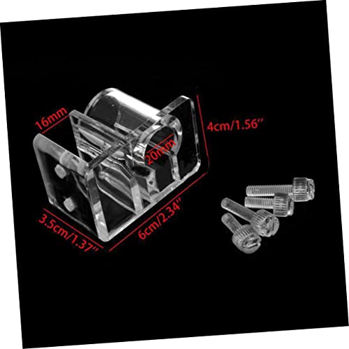 Levemolo Water Tube Clamp for Aquarium 4pcs Acrylic Aquarium Water Clip Fish Tank Holder Clamp Stainless Steel Pipe Fixing