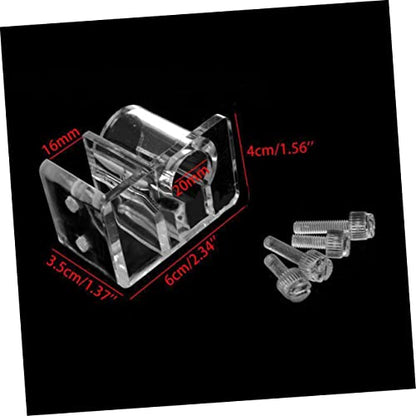Levemolo Water Tube Clamp for Aquarium 4pcs Acrylic Aquarium Water Clip Fish Tank Holder Clamp Stainless Steel Pipe Fixing
