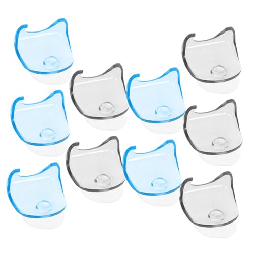 DOITOOL 10pcs Plastic Razor Holders Suction Cups Wall Razor Storage Rack for Efficient Space-saving Showers Durable Bathroom Shaving Tool Stand Compact Design Easy Installation