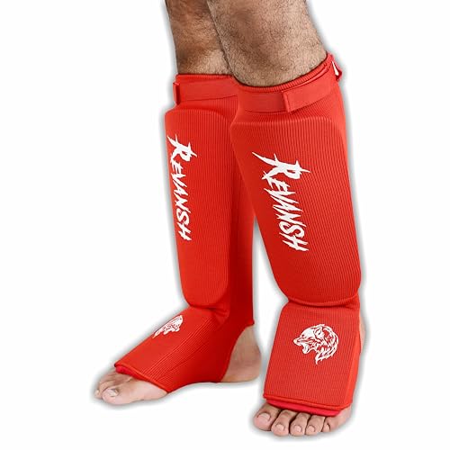 Sports Muay Thai Shin Guards – Durable Shin Pads for MMA, Kickboxing & Martial Arts Training | Adults & Kids Protective Gear | Sizes XXXS to XL - color: Red, size: XX-Small