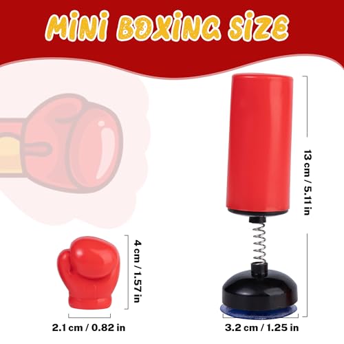 Mini Boxing Bag Set, 3-Piece Set with Punching Bag and 2 Gloves, Desktop Boxing Christmas Desk Decoration White Elephant Gift for Adults to Relieve Stress