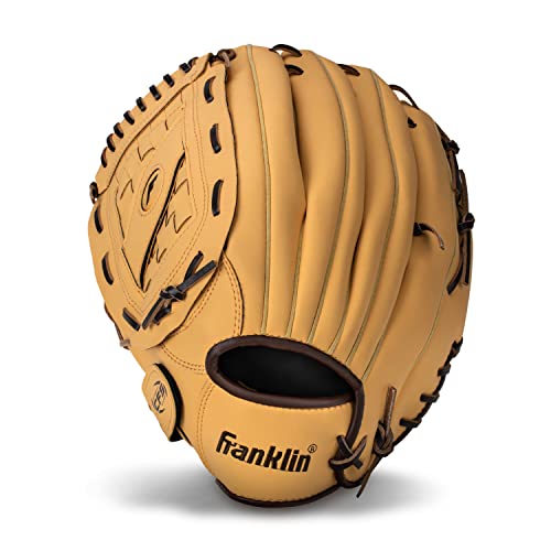 Franklin Sports Field Master Baseball Glove - color: Camel, style: 14" - Basket Web