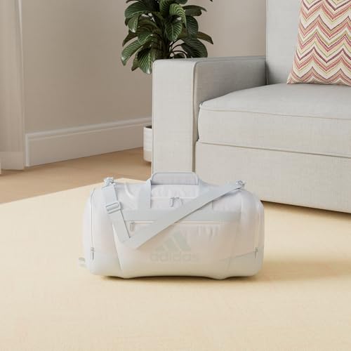 adidas Unisex Defender 4 Small Duffel Bag - color: Stone Wash White/Wonder Blue, size: Small (38L)