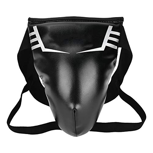 VBESTLIFE Men Taekwondo Groin Guard, PU EVA Boxing Karate Jockstrap Crotch Protector for Kickboxing, Boxing, Karate, Sparring