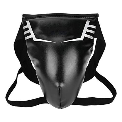 VBESTLIFE Men Taekwondo Groin Guard, PU EVA Boxing Karate Jockstrap Crotch Protector for Kickboxing, Boxing, Karate, Sparring