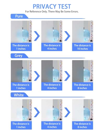 Frosted Window Film, Removable Glass Door Privacy Film, Suitable for Bathrooms, Offices, Static Cling Decorative Film, Reusable Window Stickers (White, 23.6X196.9 Inch)