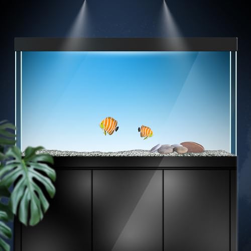 Blue White Gradient Aquarium Background Stickers - Fish Tank Reptile Terrarium Decor 120 x 60 cm / (47.2 x 23.6 inches)