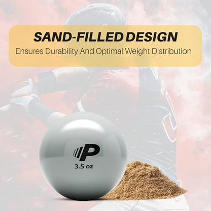Premier Pitching Plyo Training Ball for Baseball and Softball | PVC shell plyo ball for warmups, arm care, command work, and throwing mechanics - size: 3.5oz