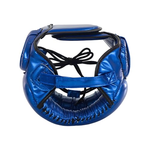 Adjustable Boxing Headgear with Full Coverages Protections Easy Liners Kickboxing Helmet for Athletes Present Muay Thai Helmet - color: Black