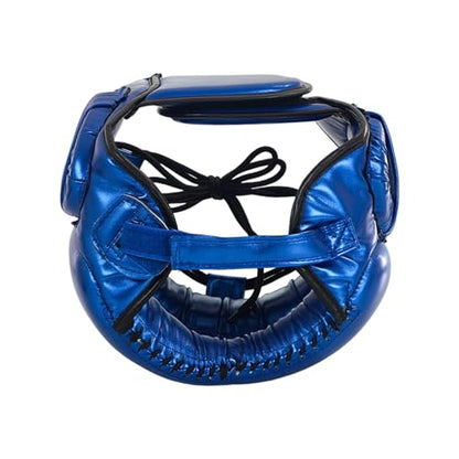 Adjustable Boxing Headgear with Full Coverages Protections Easy Liners Kickboxing Helmet for Athletes Present Muay Thai Helmet - color: Black