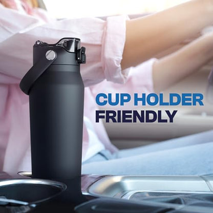 Frost Buddy 24oz Insulated Water Bottle - Straw & Chug Lid - Leak-Proof - color: Ice Cream, size: 24 Ounces