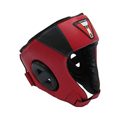 TMA Adult Headgear for Boxing, MMA Training and Kickboxing, Helmet for Sparring, Muay Thai and Taekwondo - color: Red